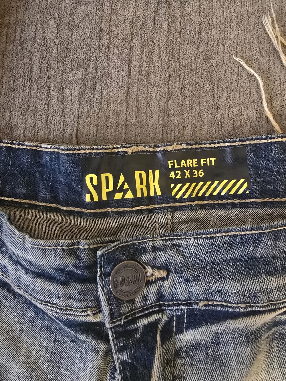 Distressed Blue Women's Ripped Jeans - Picture 3 of 3